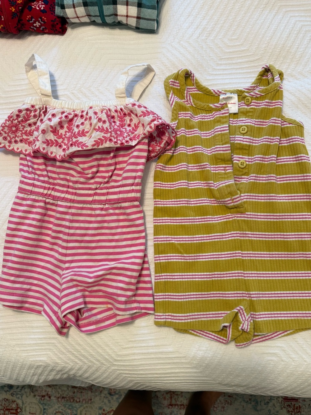 Hanna Andersson Girls Rompers, 2T & 18-24 M